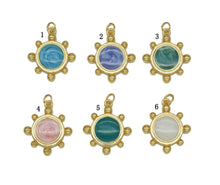 Load image into Gallery viewer, Enamel Round Flower Pendant, Sku#JD28