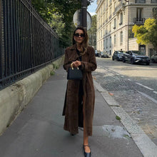 Load image into Gallery viewer, European And American Style Women's Clothing Double-button Jacket Lapel Trench Coat