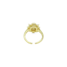 Load image into Gallery viewer, Clear CZ Rectangle CZ Flower Adjustable Ring, Sku#A155