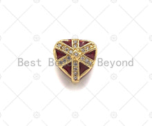 Load image into Gallery viewer, Enamel Colorful Heart Shape Gift Box Spacer Beads,  Christma