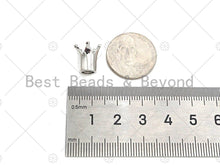 Load image into Gallery viewer, King Crown Spacer Beads, High Polished Silver Crown Spacer Beads, Men's Women's Jewelry Making, 12x11x7mm, Sku#JL46