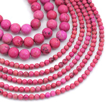 Load image into Gallery viewer, Rose Color Jade Round Smooth Beads, Sku#U2232
