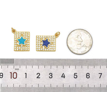 Load image into Gallery viewer, CZ Enamel Star Charm, Sku#JL81