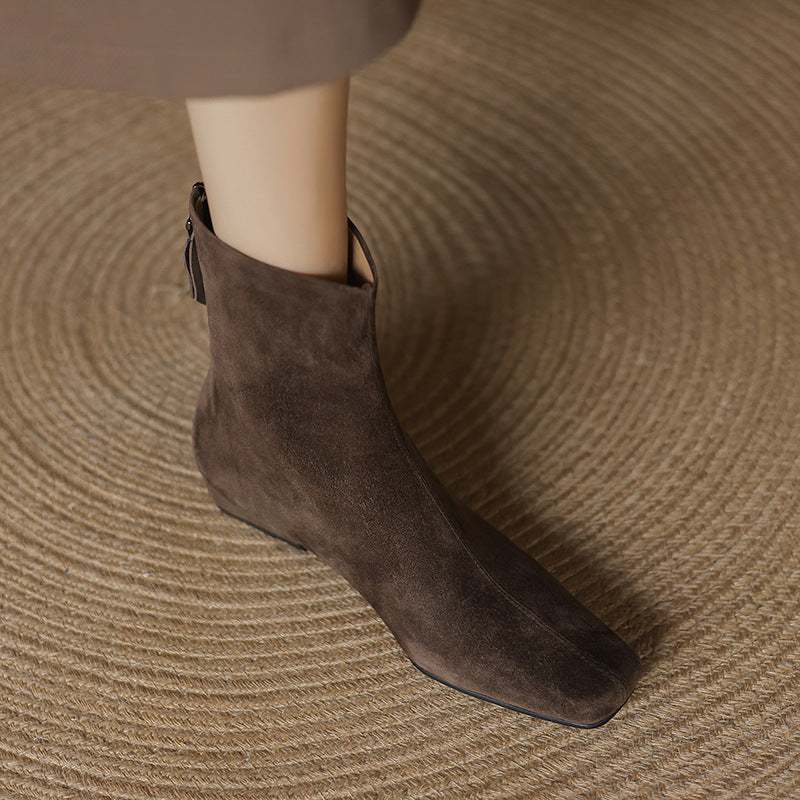 Suede Leather Ankle Boots