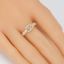 Load image into Gallery viewer, Clear Rectangle CZ Adjustable Ring, Sku#A335