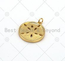 Load image into Gallery viewer, Colorful Enamel Sand Dollar Shape Pendant, 18K Gold Filled Flower Charm,Necklace Bracelet Charm Pendant,20x23mm,Sku#F1424