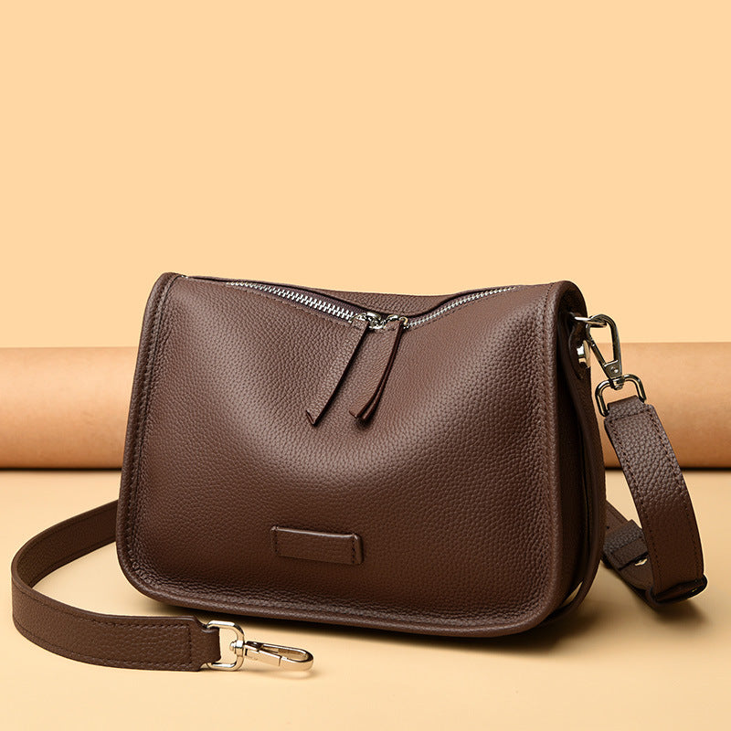 Women's Large Leather Saddle Crossbody Bag – Stylish Commuter Handbag