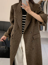Load image into Gallery viewer, Above-the-knee Long Double-faced Wool Coat For Women