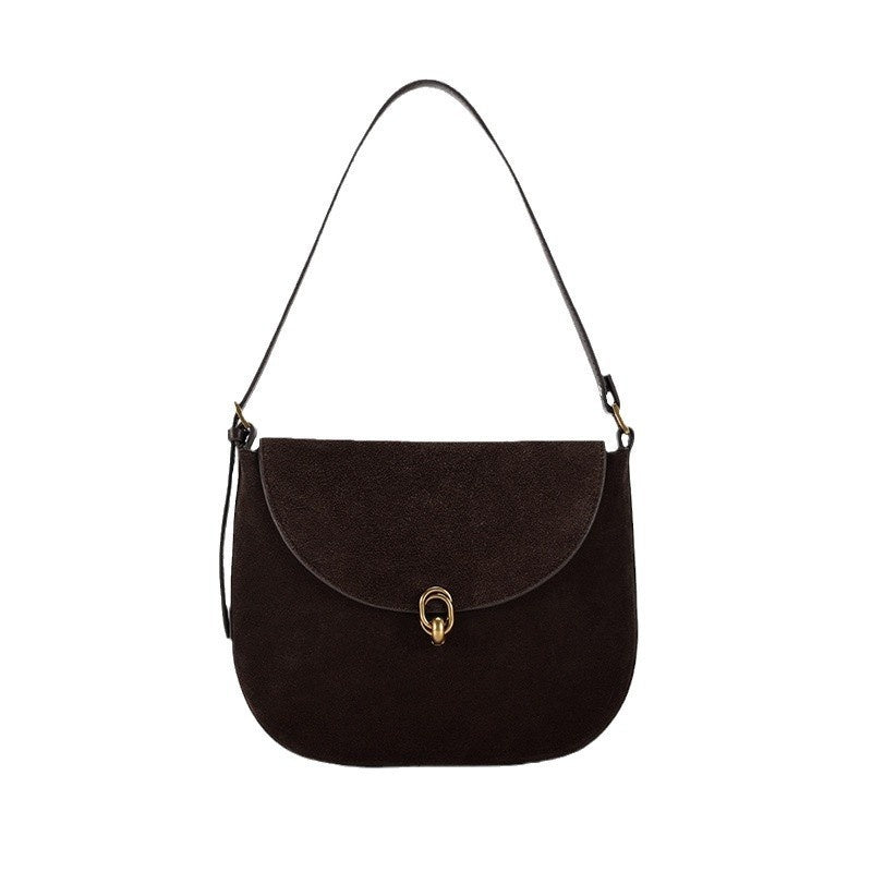 Women's Large-Capacity Genuine Leather Underarm Shoulder Bag – Streetwear Commuter Bag