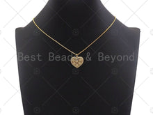 Load image into Gallery viewer, CZ Micro Pave North Star On SIlver Heart Shape Pendant, SKU#F1246