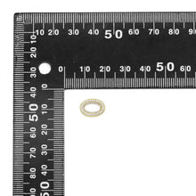 Load image into Gallery viewer, CZ Oval Silver Gold Connector Charm, Sku#A187