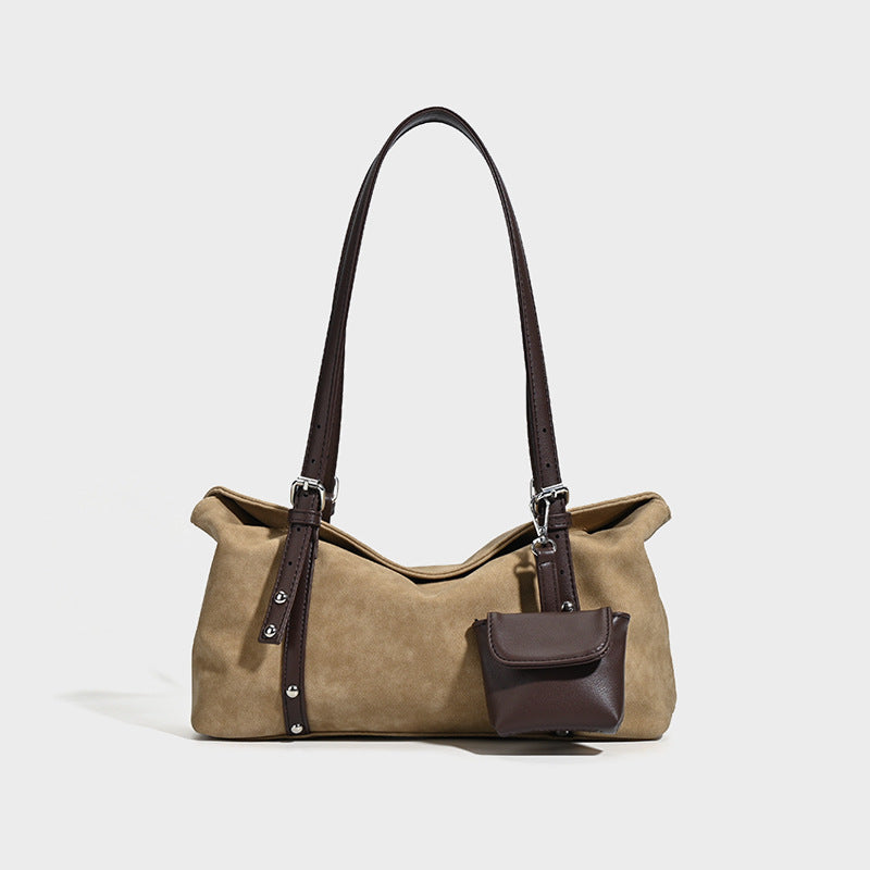 Retro Suede Pillow Bag For Women - Large Capacity Crossbody Shoulder Bag