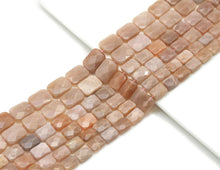 Load image into Gallery viewer, Natural Quality Peach Moonstone Faceted Rectangle Beads, Sku#HY1