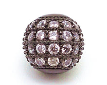 Load image into Gallery viewer, CZ Micro Pave Round Ball Bead, Cubic Zirconia Pave Beads, Shamballa Ball beads, CZ Pave Ball 4,6,8,10,12,16,18,24mm,sku#G306