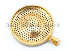 Load image into Gallery viewer, CZ Micro Pave Evil Eye Round Pendant, sku#L90