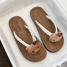 Load image into Gallery viewer, Women's Herringbone Non-Slip Beach Flip-Flops - Soft Sole Summer Slippers