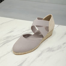 Load image into Gallery viewer, Women's Canvas Wedge Sneakers | Height-Increasing Closed-Toe Elastic Slip-On Shoes