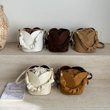 Load image into Gallery viewer, Women's Petal-Shaped Crossbody Bag - PU Leather Small Shoulder Bag with Adjustable Strap