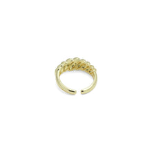 Load image into Gallery viewer, Gold Silver Twisted Dome Adjustable Ring, Sku#A377