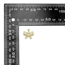 Load image into Gallery viewer, Clear Baguette CZ Gold Bowknot Charm Pendant, Sku#LK971