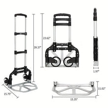 Load image into Gallery viewer, Folding Aluminum Hand Cart &amp; Dolly – 165 lb Capacity | Lightweight &amp; Portable