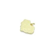 Load image into Gallery viewer, Clear CZ Mother of  Pearl Gold Heart Charm Pendant, Sku#FH244