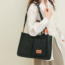 Load image into Gallery viewer, Women's Canvas Tote Bag Large Capacity Multi Pocket Shoulder Crossbody Messenger Bag