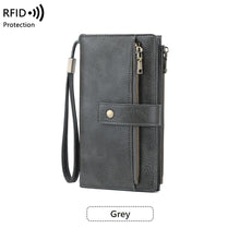 Load image into Gallery viewer, Anti-magnetic Womens Multi-Card Trifold Long Fashion Wallet