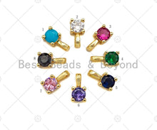 Load image into Gallery viewer, Round CZ Diamond Shape charm, sku#L446