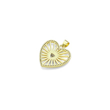 Load image into Gallery viewer, CZ Triangle Center Heart Charm, Sku#LK934