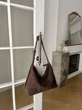 Load image into Gallery viewer, Matte Cowhide Leather Shoulder Bag – Women's Commuter Crossbody Tote | Genuine Leather Handbag