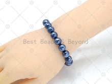 Load image into Gallery viewer, Mystic Blue Agate Stretchy Bracelet