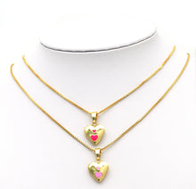 Load image into Gallery viewer, Lockets Enamel Heart Pendant, Sku#FH187