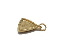 Load image into Gallery viewer, Gold CZ Evil Eye Triangle Shape Charm, Sku#LK721
