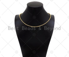 Load image into Gallery viewer, 4mm Ball Necklace Bracelet, 17''/7'', Sku#LD71