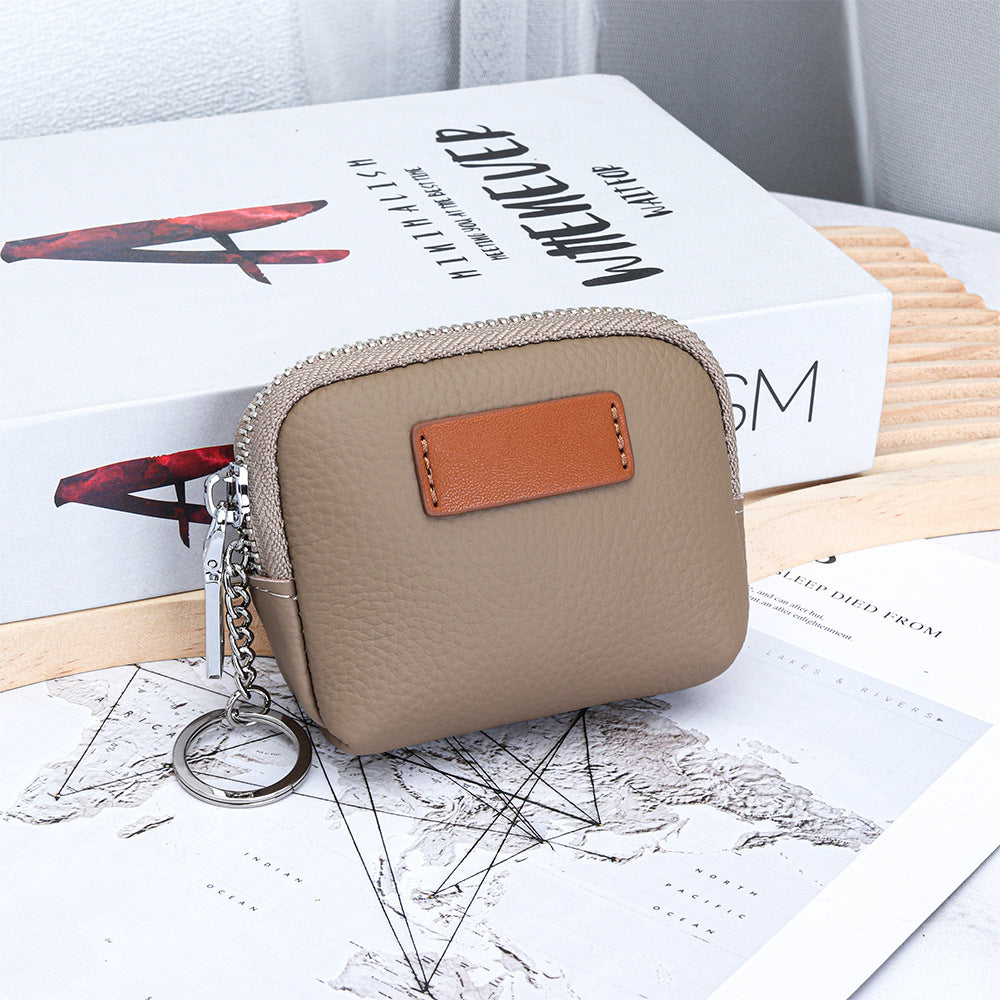 Mini Genuine Leather Wallet for Women – Slim Compact Bifold Card Holder
