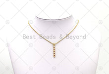 Load image into Gallery viewer, CZ Long Bar Pendant, Sku#LK539