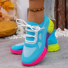 Load image into Gallery viewer, Women's Breathable Mesh Casual Flats - Lightweight Round Toe Lace-Up Shoes