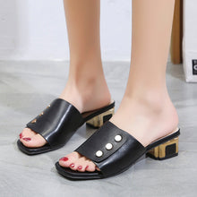 Load image into Gallery viewer, Women's Wedge Slippers - Comfortable Platform Slides for Everyday Wear