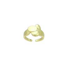 Load image into Gallery viewer, Gold Oval Dot Statement Adjustable Ring, Sku#LD646