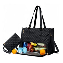 Load image into Gallery viewer, 2-in-1 Tote &amp; Lunch Bag Combo - Extra Large Capacity with Insulated Lunch Compartment