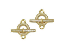 Load image into Gallery viewer, CZ Round Bar Bolt Pendant, Sku#LD219