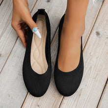 Load image into Gallery viewer, Women's Round Toe Flats | Breathable Knit Mesh Slip-On Shoes | Lightweight Comfort Flats