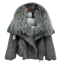 Load image into Gallery viewer, Womens Down Jacket With A Luxurious Cashmere Fur And Raccoon-Fur Collar