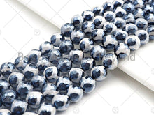Load image into Gallery viewer, Esty Exclusive Mystic Black and White Tibetan Agate Beads, 8mm/10mm/12mm, Black White DZI Agate, 15.5 Full Strand, sku# UA95