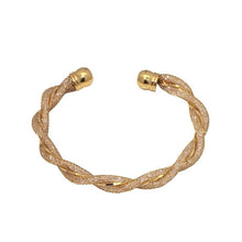 Load image into Gallery viewer, CZ Twist Gold Adjustable Bracelet, Sku#B352