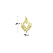 Load image into Gallery viewer, White Enamel Gold Heart Charm Pendant,Sku#LD719