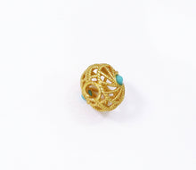 Load image into Gallery viewer, Gold Enamel Hollow Out Ball Spacer Beads, Sku#LX63