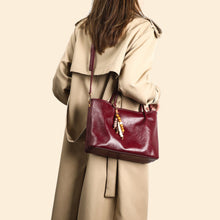 Load image into Gallery viewer, Women's Pleated Underarm Tote Bag – Soft PU Leather Shoulder Bag | Burgundy, Black, Brown, Khaki, Coffee