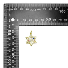 Load image into Gallery viewer, Colorful CZ Jewish Star of David Pendant, Sku#LX600